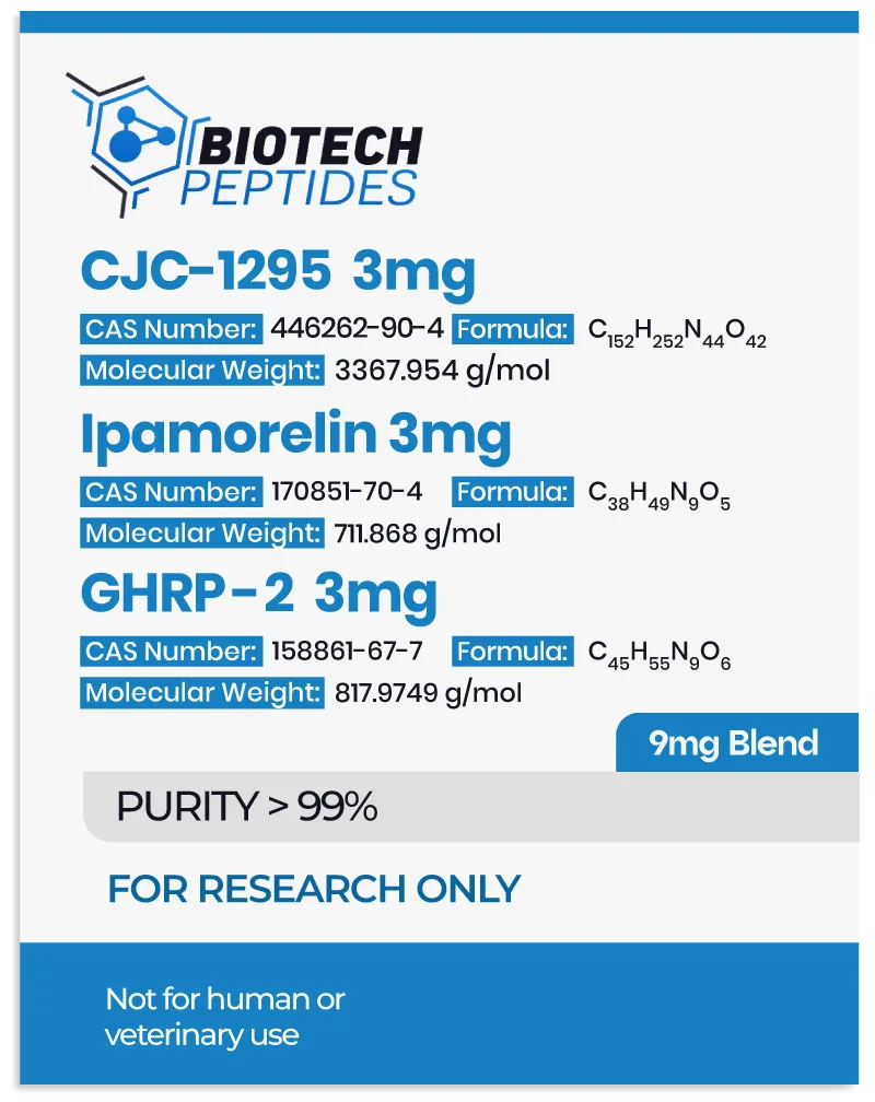 CJC-1295 (Mod GRF 1-29) & Ipamorelin & GHRP-2 Blend (9mg)