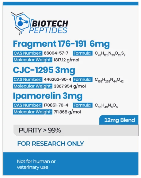 Fragment 176-191 & CJC-1295 & Ipamorelin Blend (12mg)