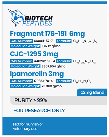 Fragment-176-191 & CJC-1295 & Ipamorelin Blend (12mg)