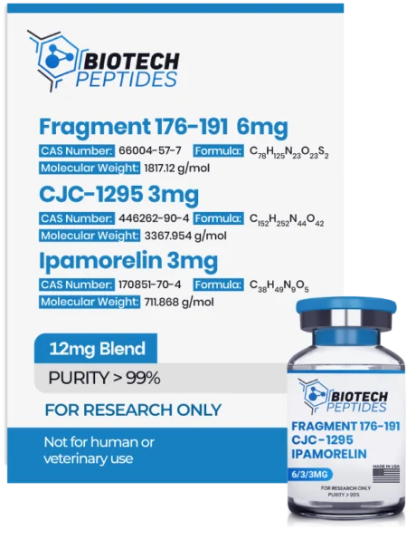 Fragment-176-191 & CJC-1295 & Ipamorelin Blend (12mg)