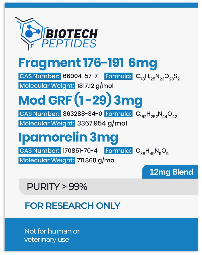Fragment 176-191 & Mod GRF 1-29 & Ipamorelin Blend (12mg)