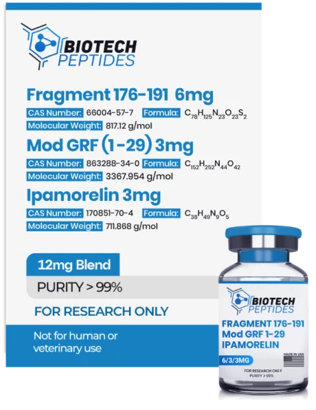 Fragment 176-191 & Mod GRF 1-29 & Ipamorelin Blend (12mg)