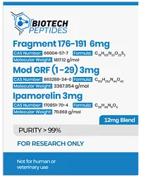 Fragment 176-191 & Mod GRF 1-29 & Ipamorelin Blend (12mg)