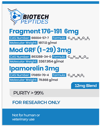 Fragment 176-191 & Mod GRF 1-29 & Ipamorelin Blend (12mg)