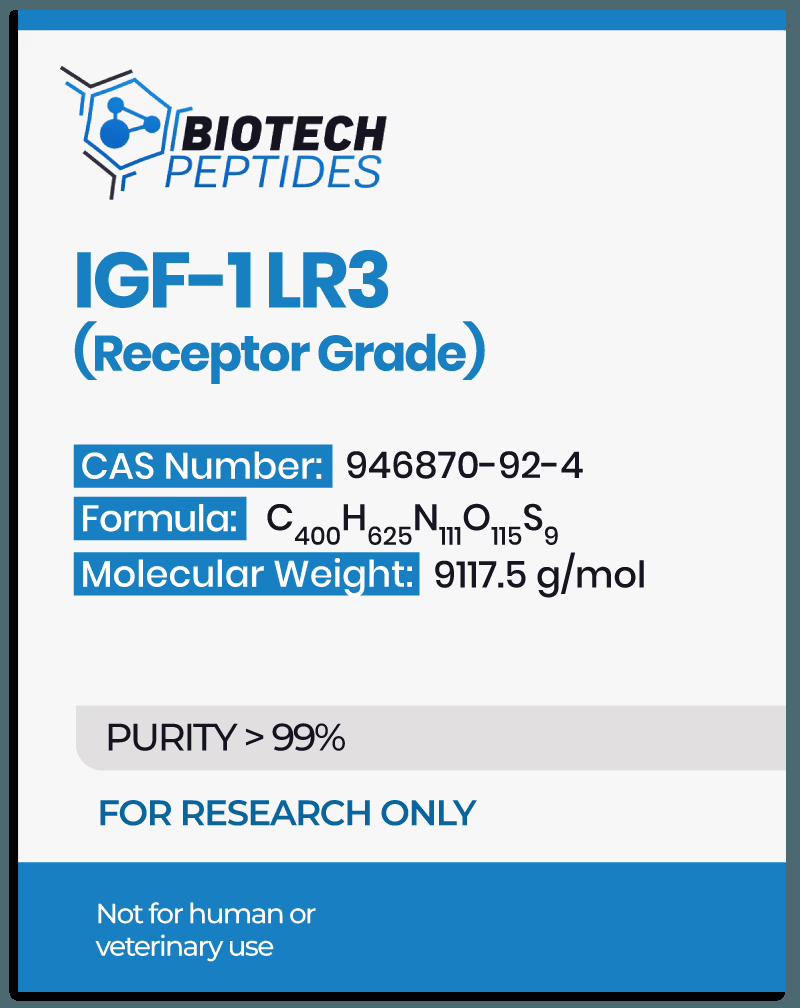 Receptor Grade IGF-1 LR3 (100mcg) Peptide