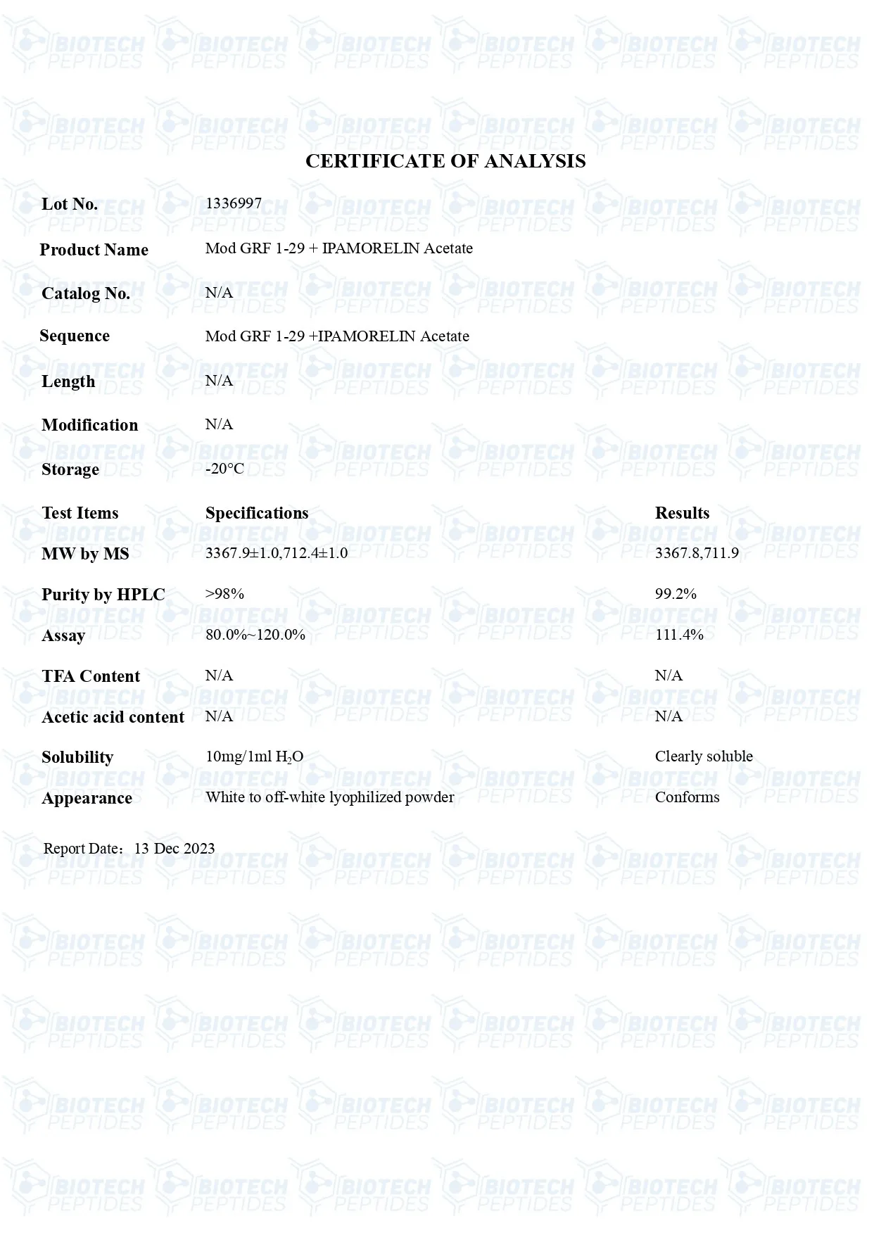 Mod GRF 1-29 & Ipamorelin (10mg)