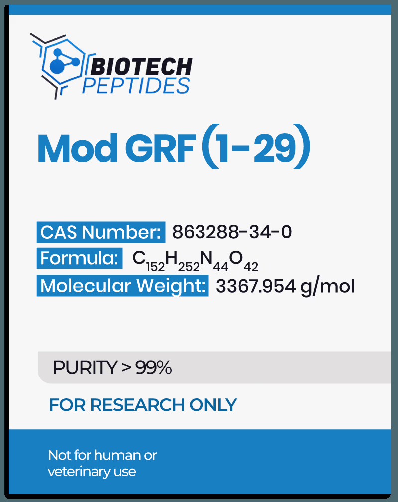 Mod GRF 1-29 (CJC-1295 NO DAC) (5mg) Peptide