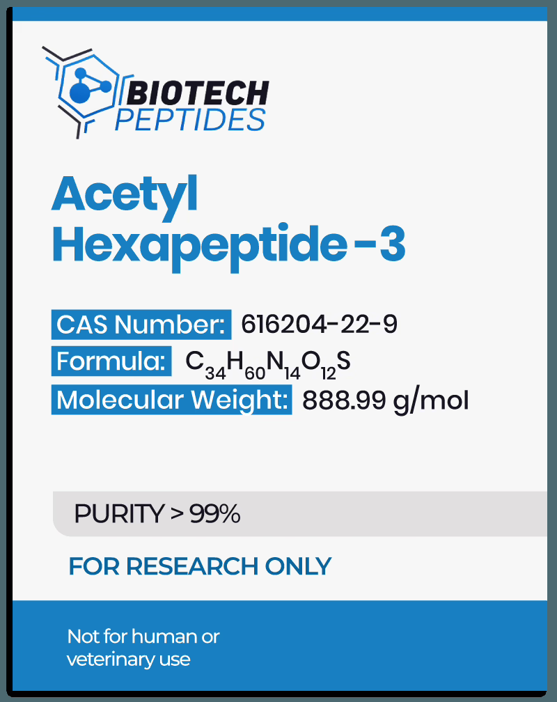 Acetyl Hexapeptide-3 (Argireline) (200mg) Peptide