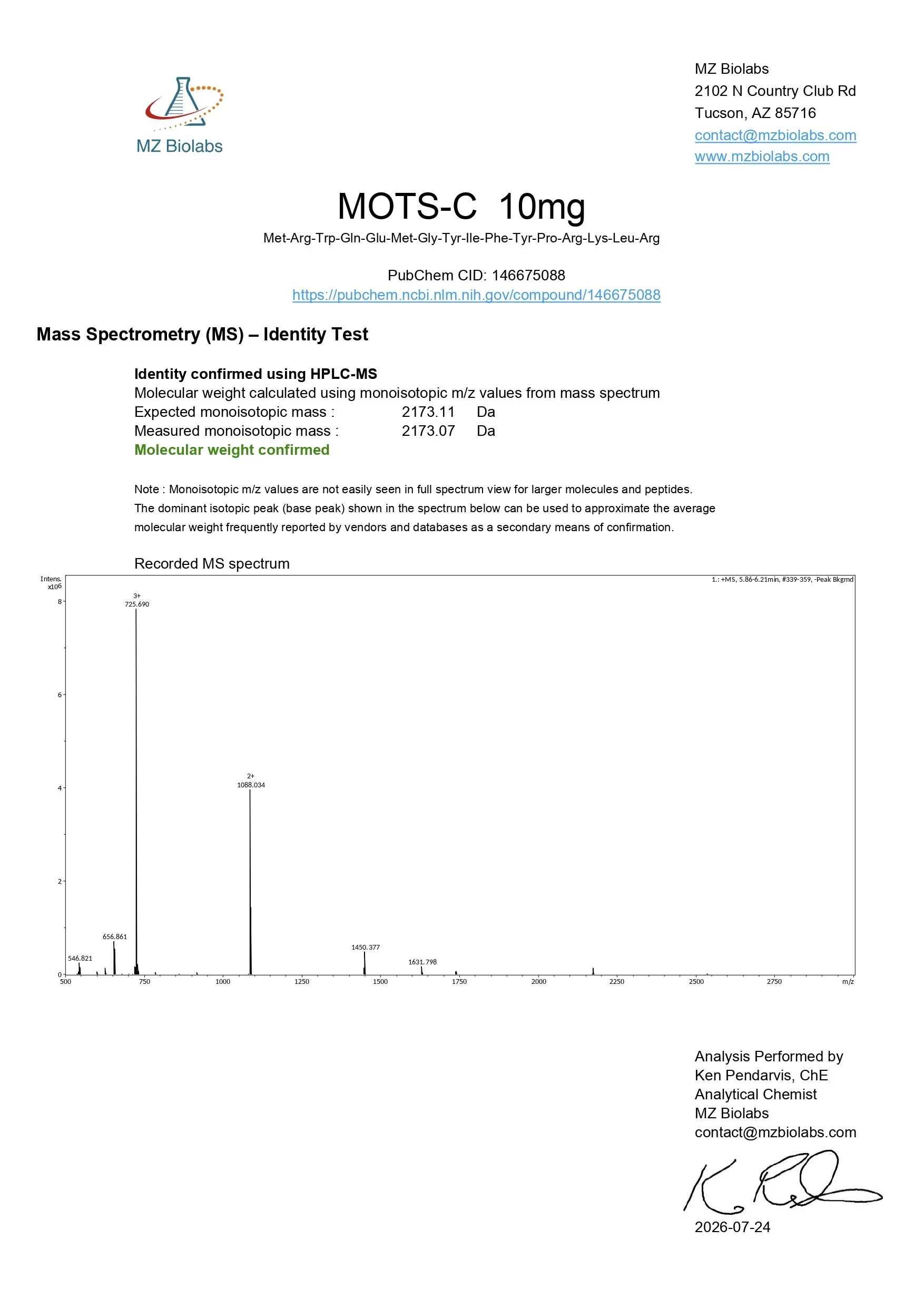 MOTS-c (10mg) - Image 3