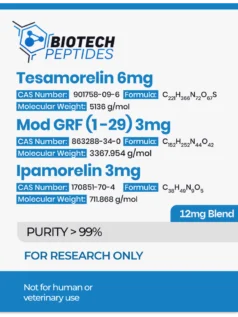 Tesamorelin & CJC-1295 (Mod GRF 1-29) & Ipamorelin Blend (12mg)