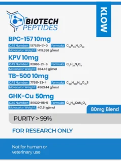 BPC-157 & KPV & TB-500 & GHK-Cu Blend (KLOW) - 80mg
